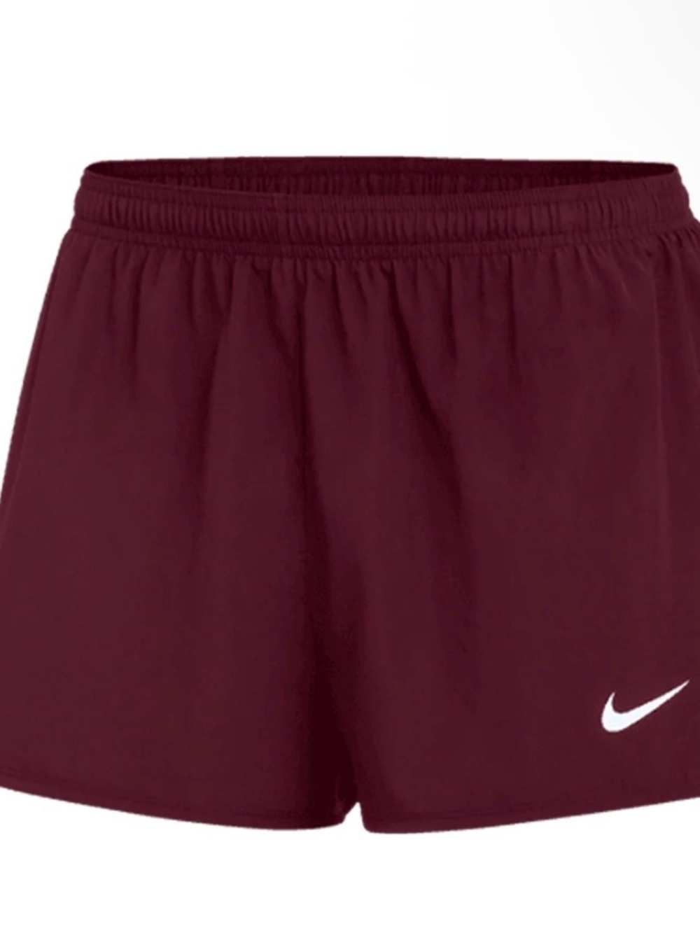 Nike Men’s Maroon 10K Running Shorts XL White Swoosh Sporty Lightweight Active